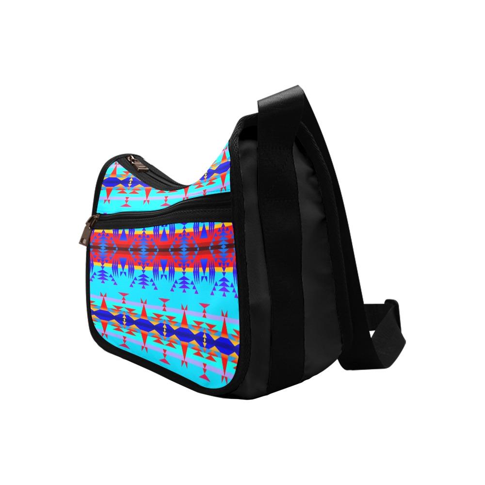 Between the Mountains Blue Crossbody Bags (Model 1616) Crossbody Bags (1616) e-joyer