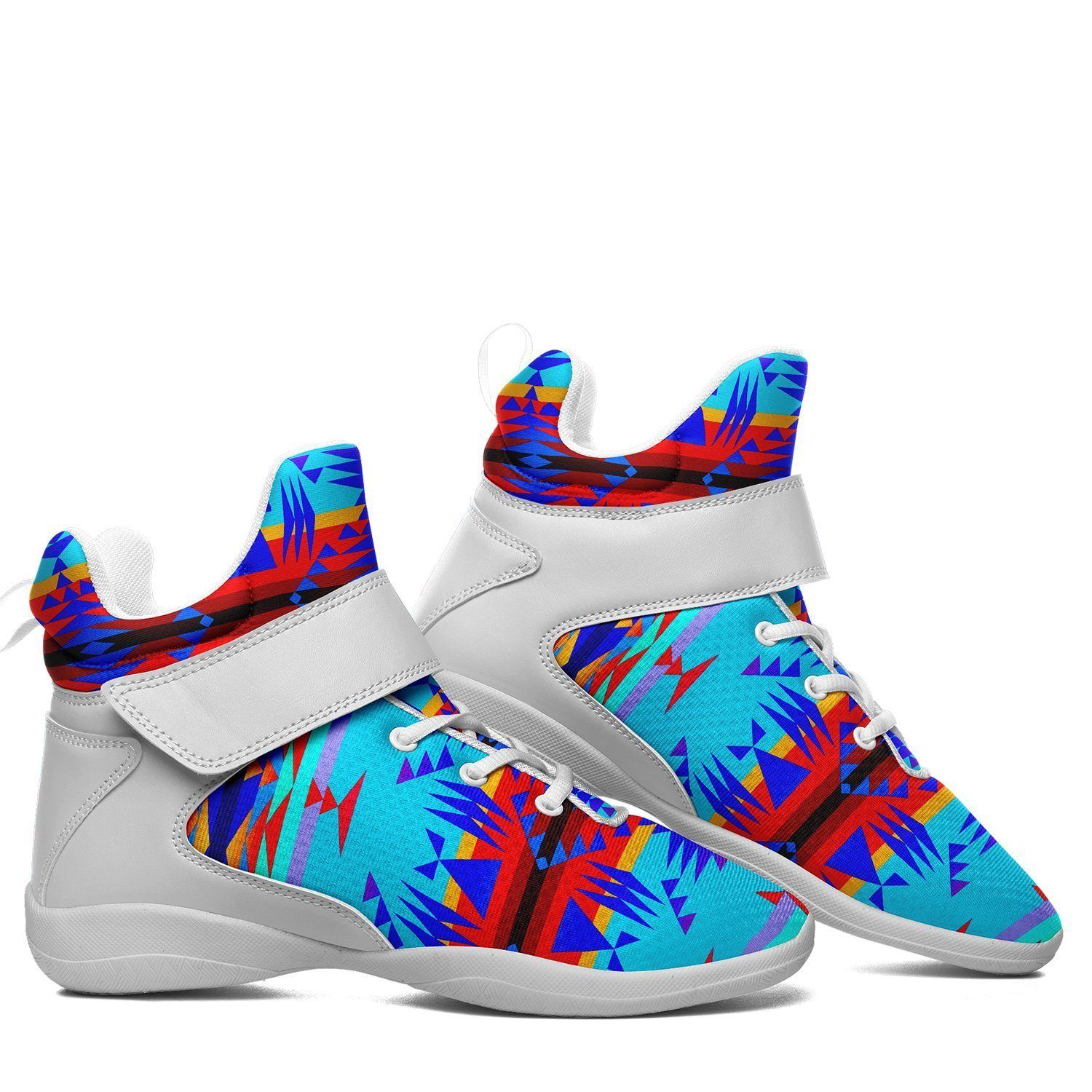 Between the Mountains Blue Ipottaa Basketball / Sport High Top Shoes - White Sole 49 Dzine