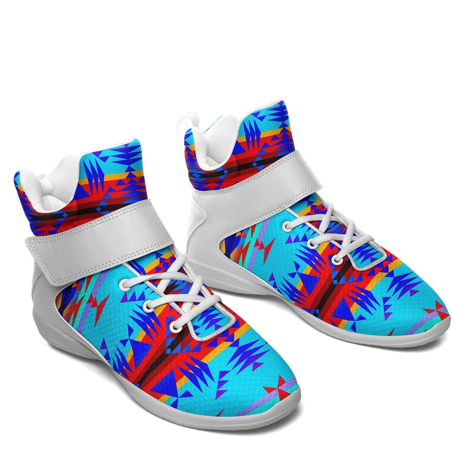 Between the Mountains Blue Ipottaa Basketball / Sport High Top Shoes - White Sole 49 Dzine