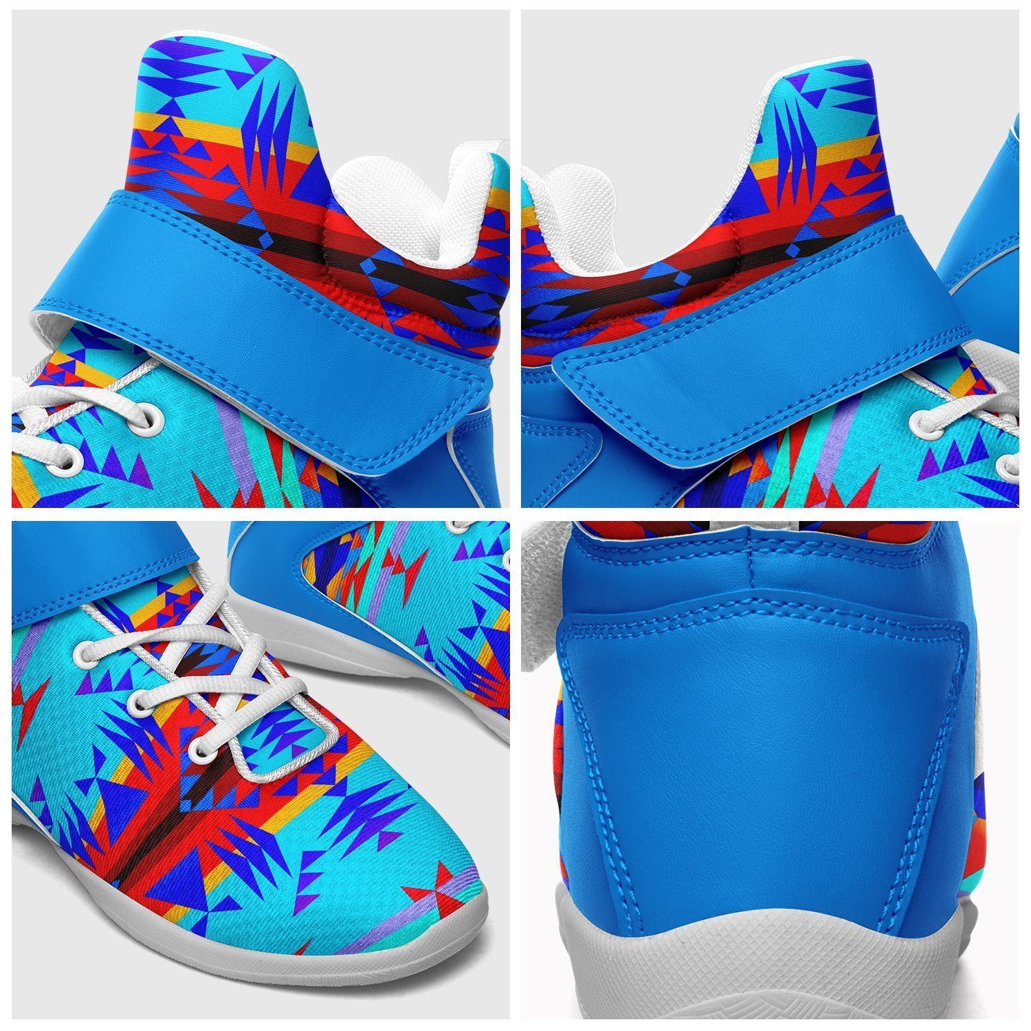 Between the Mountains Blue Ipottaa Basketball / Sport High Top Shoes - White Sole 49 Dzine