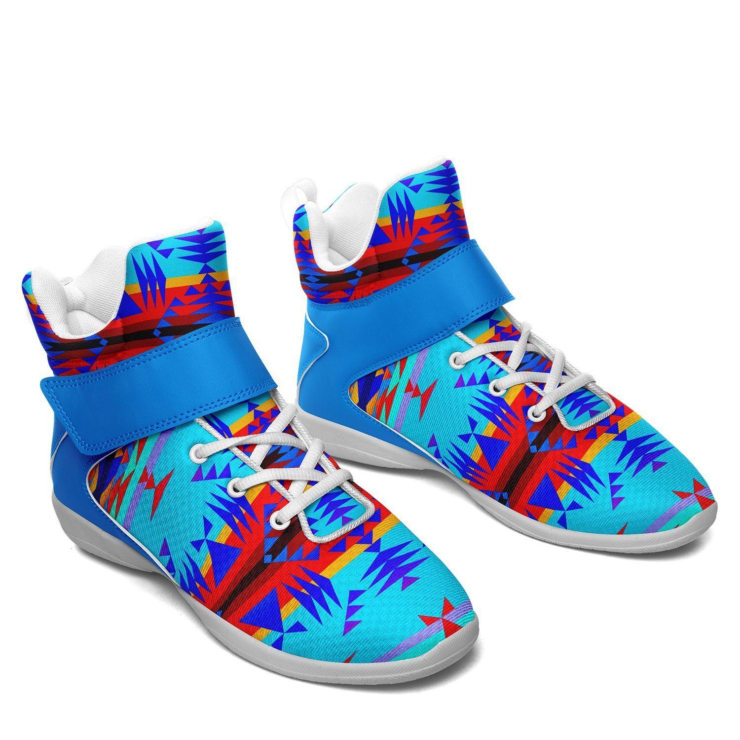 Between the Mountains Blue Ipottaa Basketball / Sport High Top Shoes - White Sole 49 Dzine