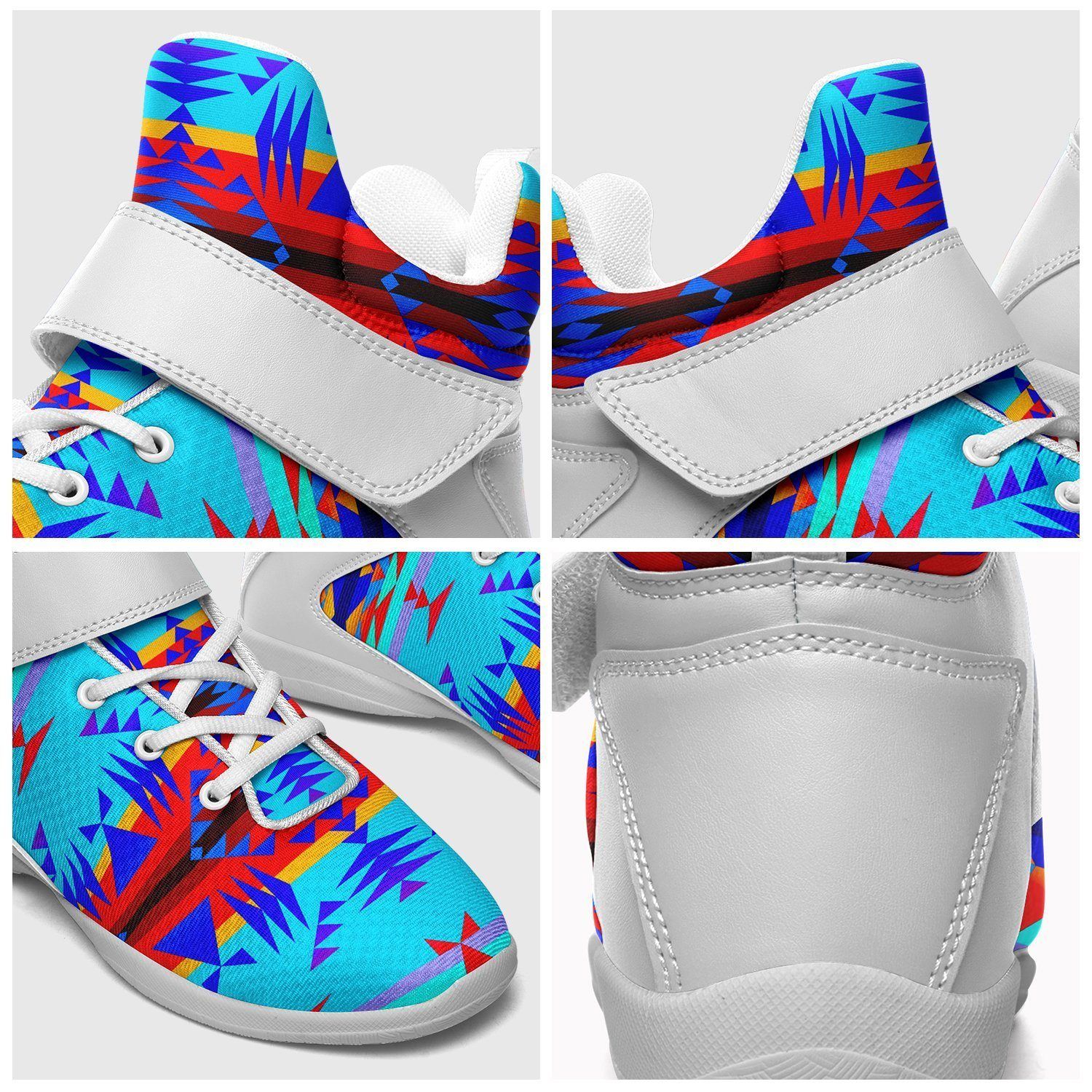 Between the Mountains Blue Ipottaa Basketball / Sport High Top Shoes - White Sole 49 Dzine