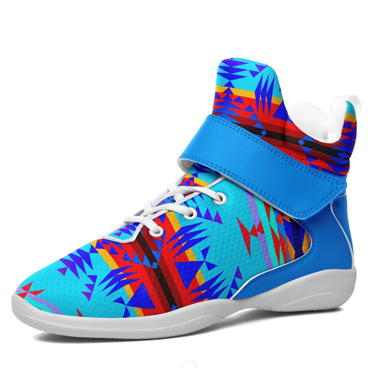 Between the Mountains Blue Ipottaa Basketball / Sport High Top Shoes - White Sole 49 Dzine US Men 7 / EUR 40 White Sole with Light Blue Strap