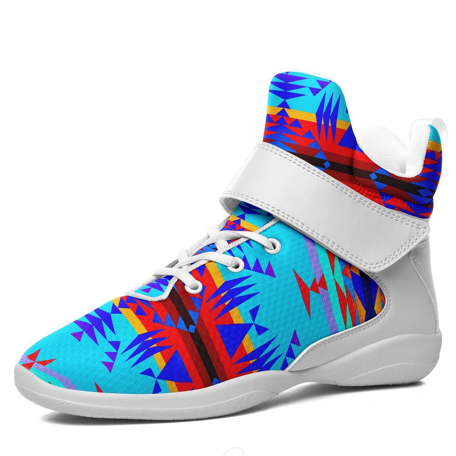 Between the Mountains Blue Ipottaa Basketball / Sport High Top Shoes - White Sole 49 Dzine US Men 7 / EUR 40 White Sole with White Strap