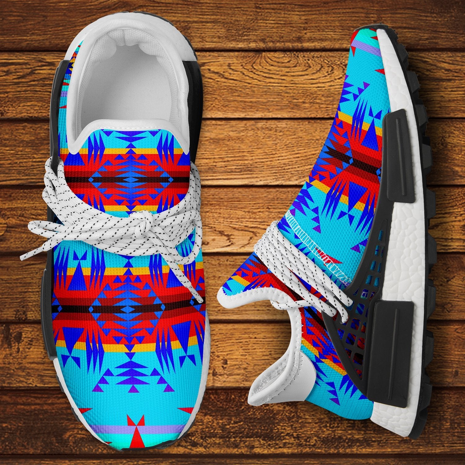 Between the Mountains Blue Okaki Sneakers Shoes 49 Dzine