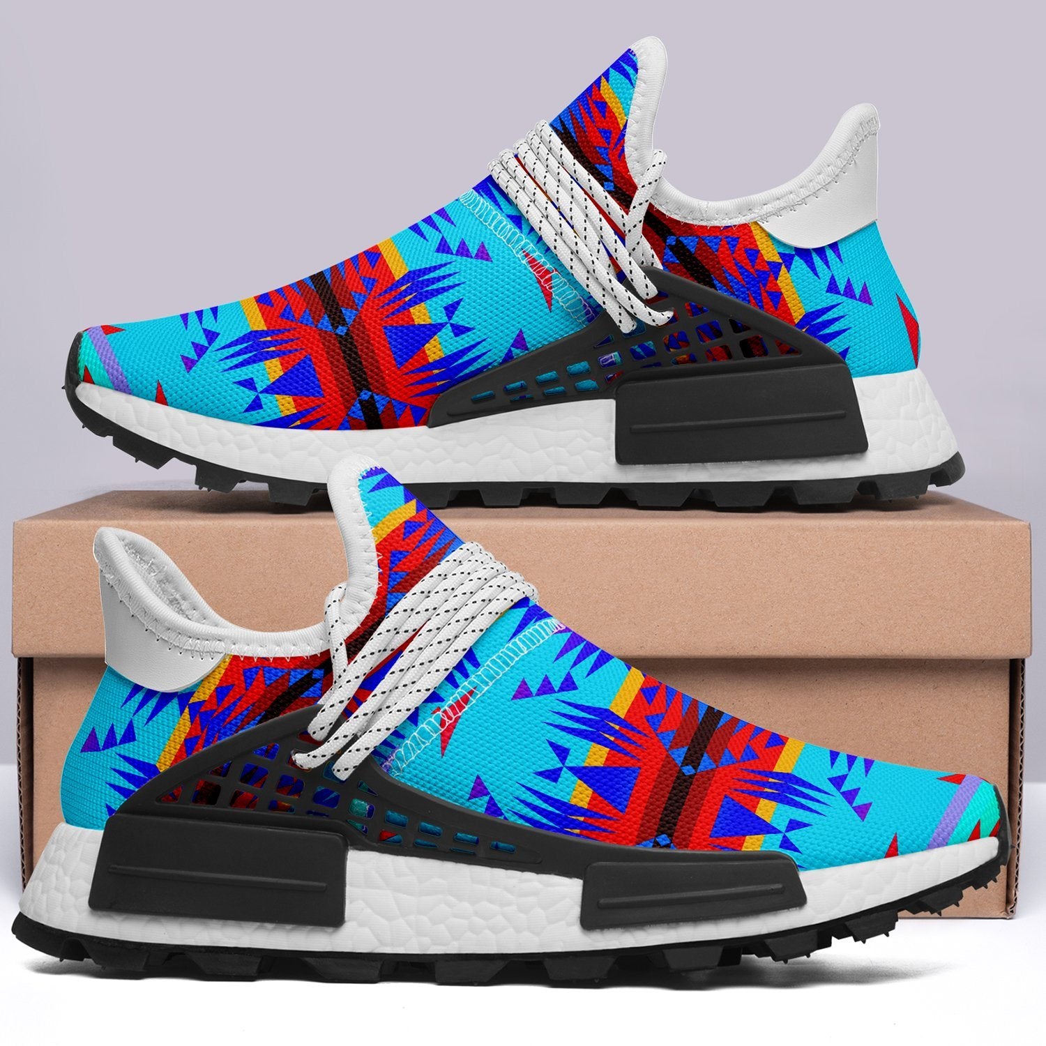 Between the Mountains Blue Okaki Sneakers Shoes 49 Dzine