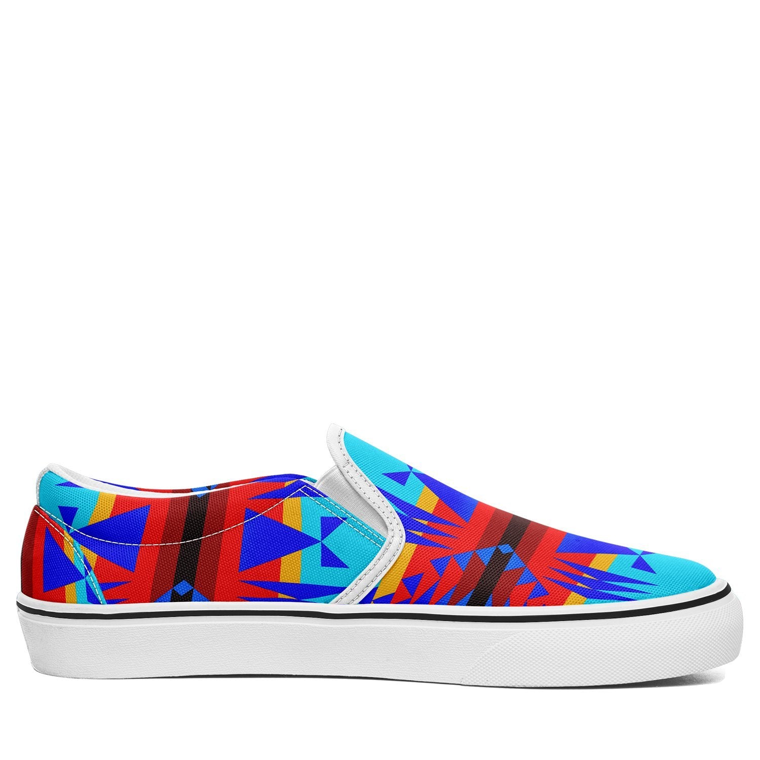 Between the Mountains Blue Otoyimm Canvas Slip On Shoes 49 Dzine