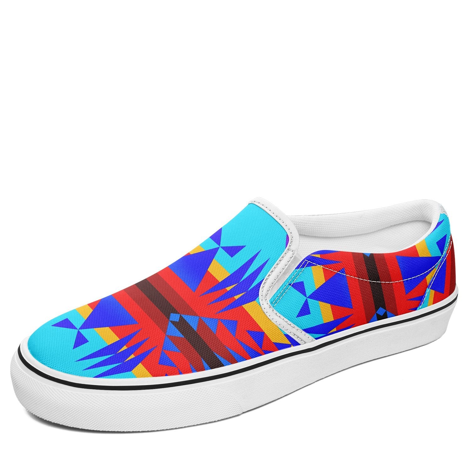Between the Mountains Blue Otoyimm Canvas Slip On Shoes 49 Dzine