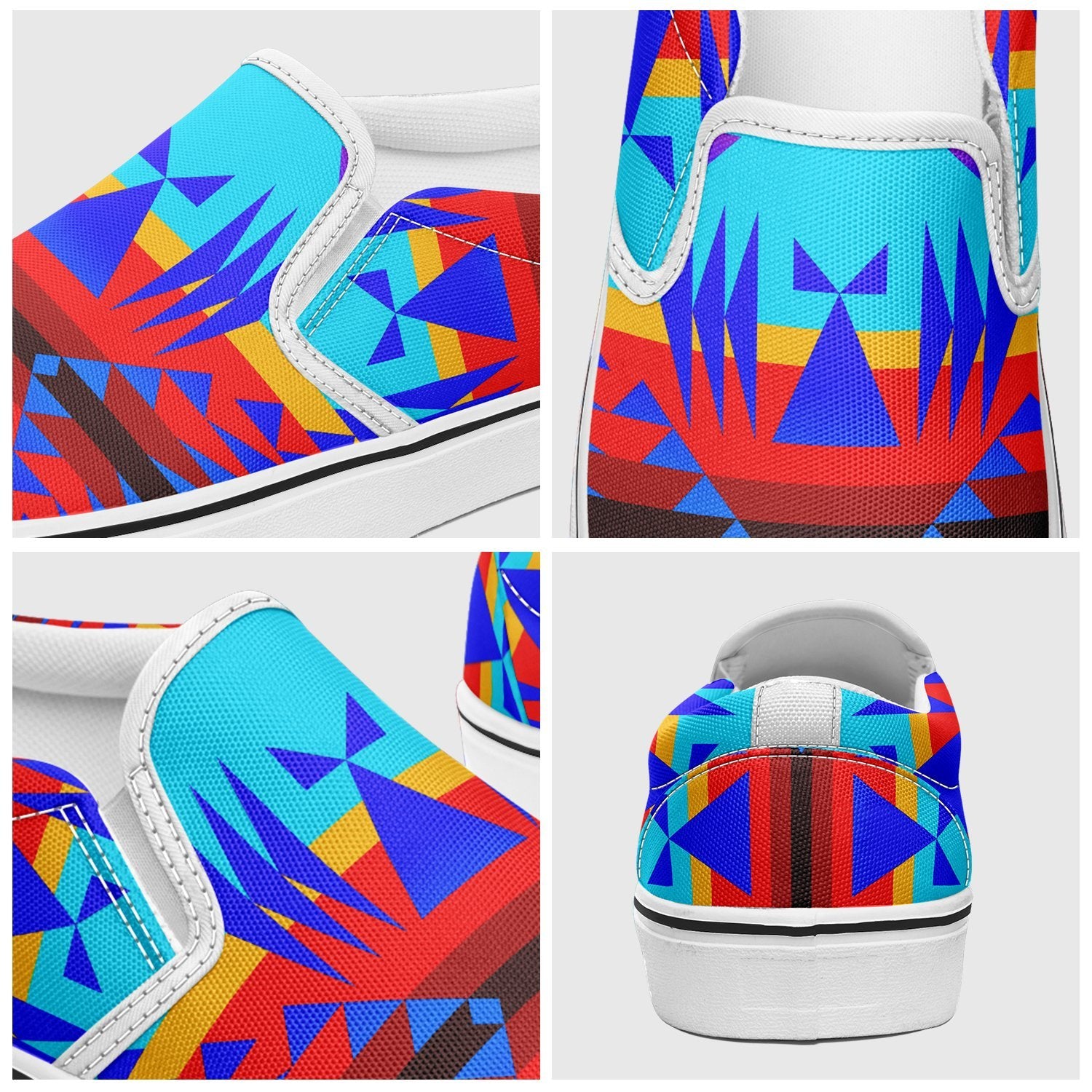 Between the Mountains Blue Otoyimm Canvas Slip On Shoes 49 Dzine