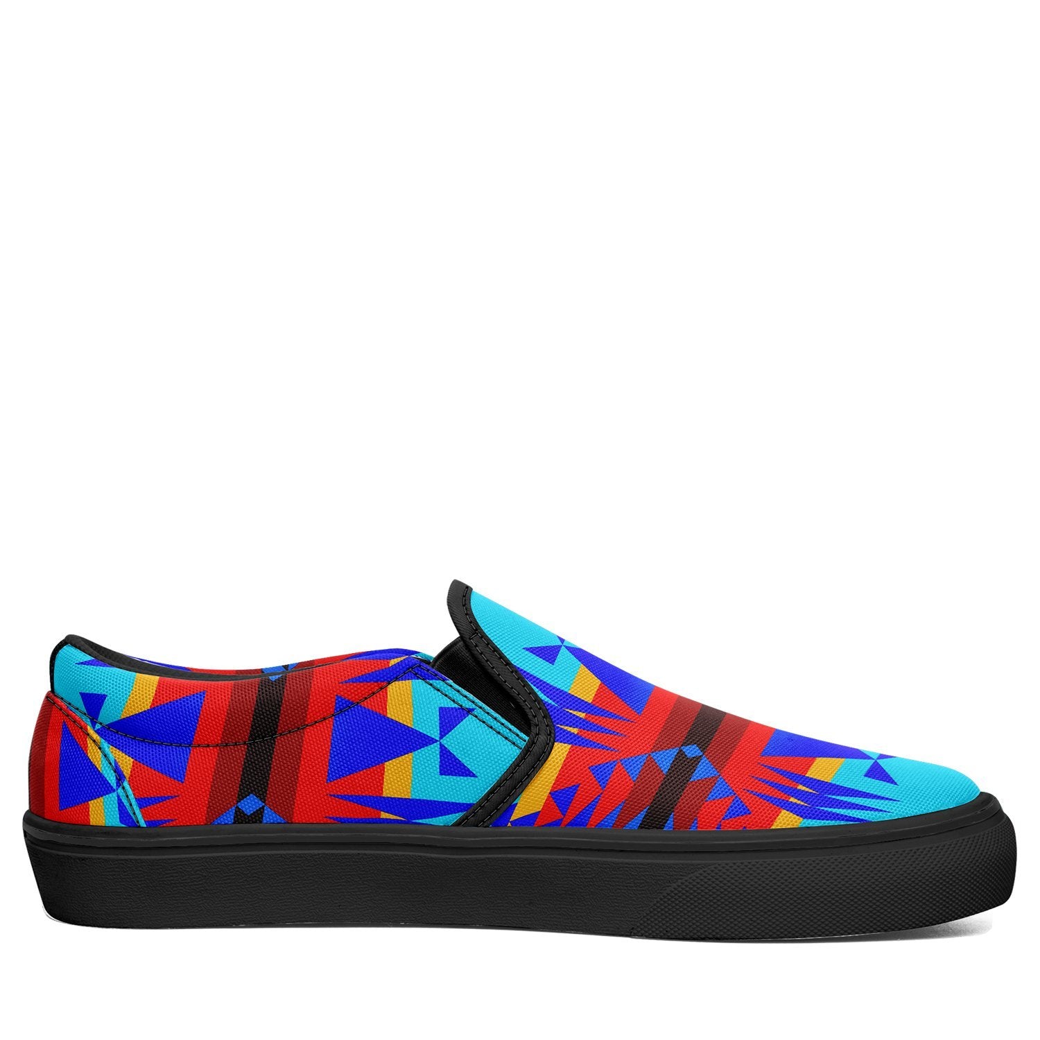 Between the Mountains Blue Otoyimm Canvas Slip On Shoes 49 Dzine