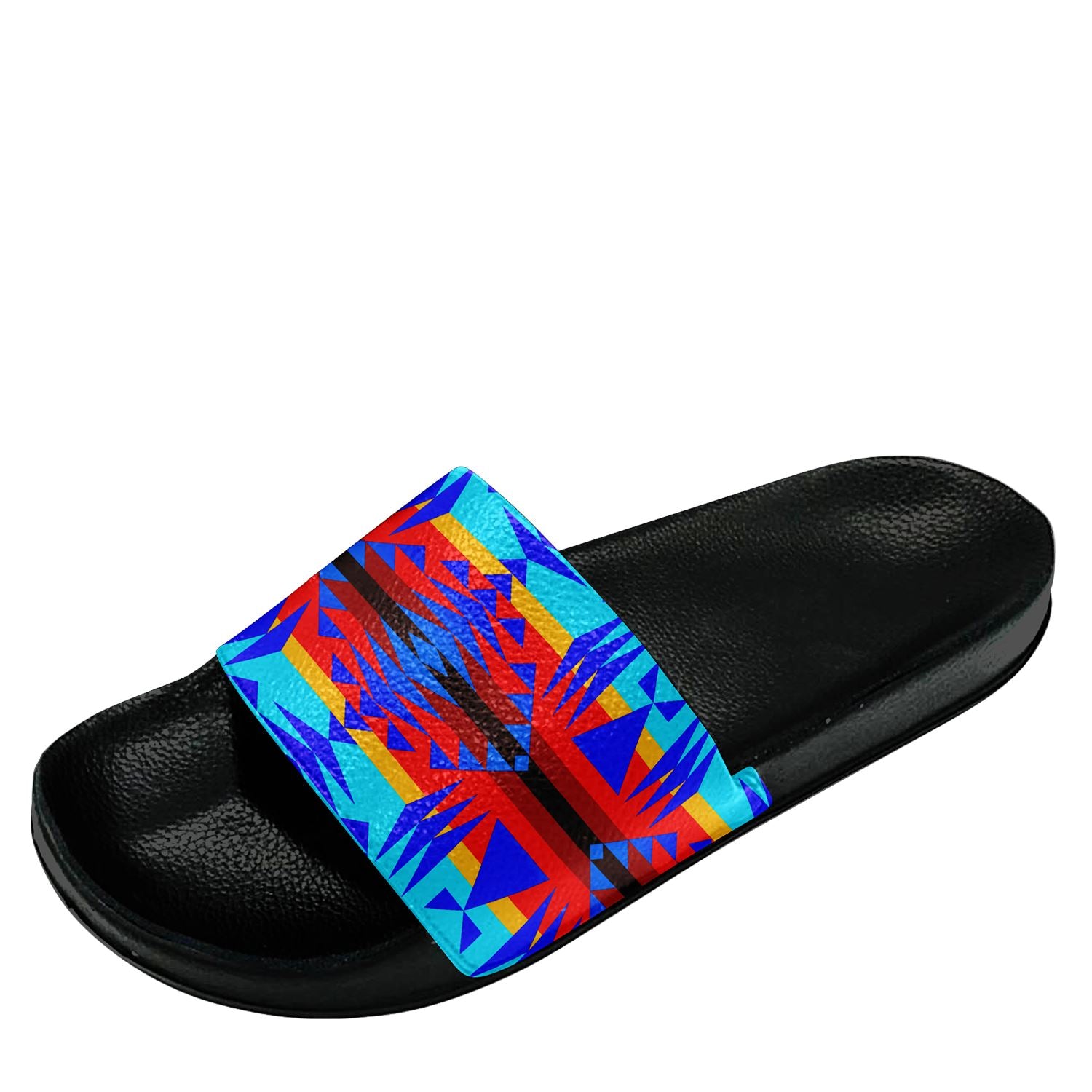 Between the Mountains Blue Slide Sandals 49 Dzine