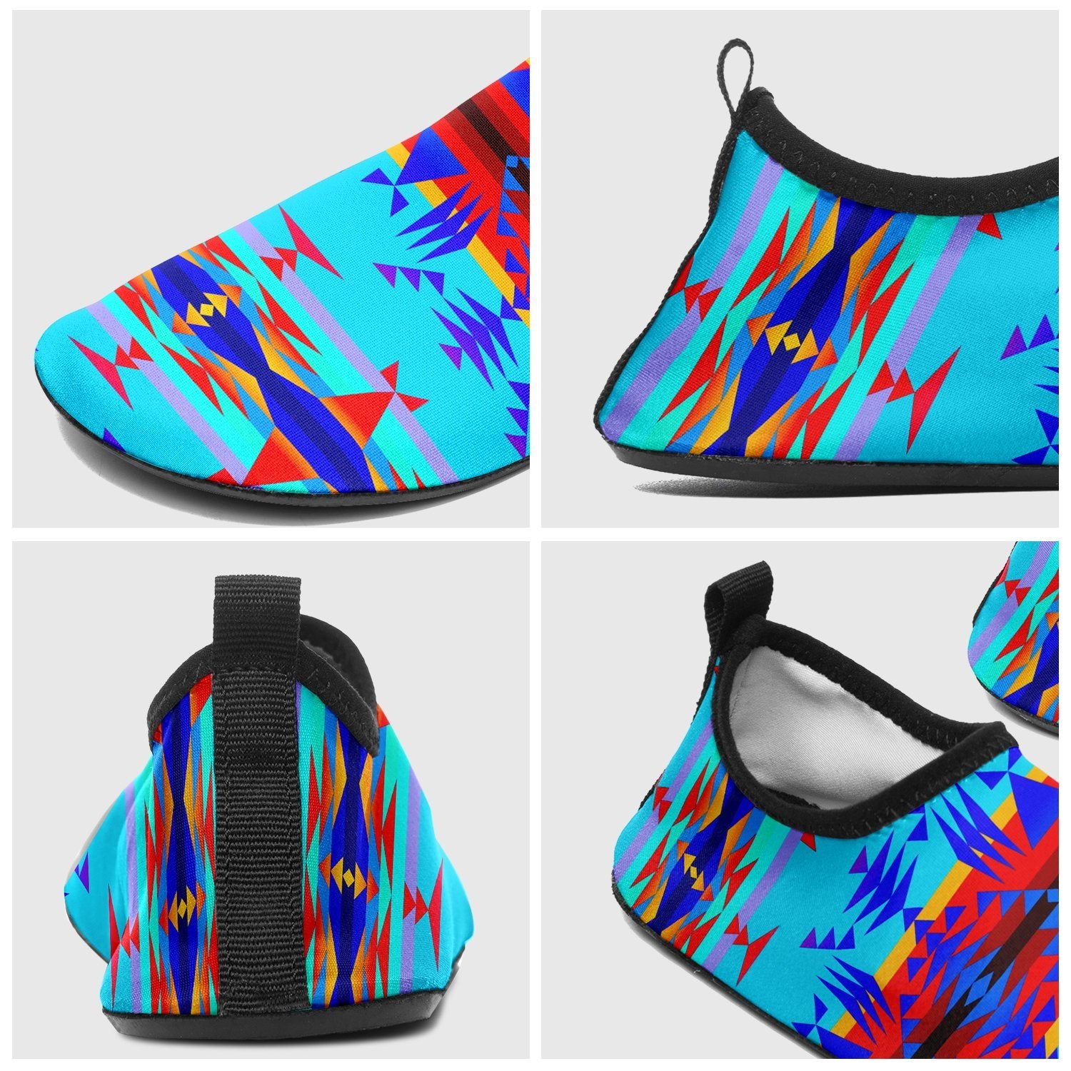 Between the Mountains Blue Sockamoccs Slip On Shoes 49 Dzine