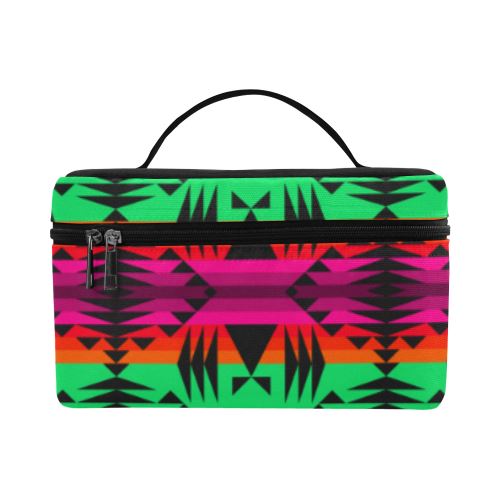 Between the Mountains Deep Lake Cosmetic Bag/Large (Model 1658) Cosmetic Bag e-joyer