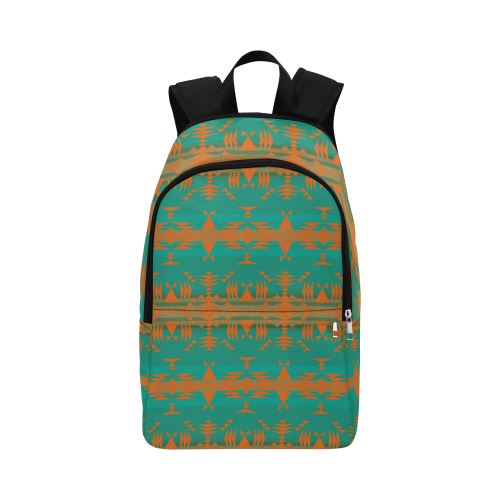 Between the Mountains Deep Lake Orange Fabric Backpack for Adult (Model 1659) Casual Backpack for Adult (1659) e-joyer