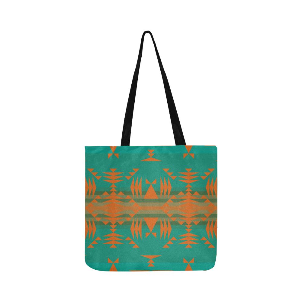 Between the Mountains Deep Lake Orange Reusable Shopping Bag Model 1660 (Two sides) Shopping Tote Bag (1660) e-joyer