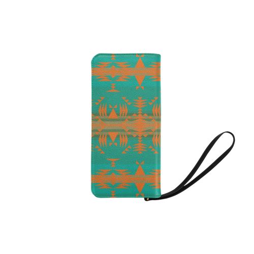 Between the Mountains Deep Lake Orange Women's Clutch Purse (Model 1637) Women's Clutch Purse (1637) e-joyer