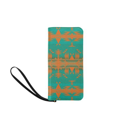 Between the Mountains Deep Lake Orange Women's Clutch Purse (Model 1637) Women's Clutch Purse (1637) e-joyer