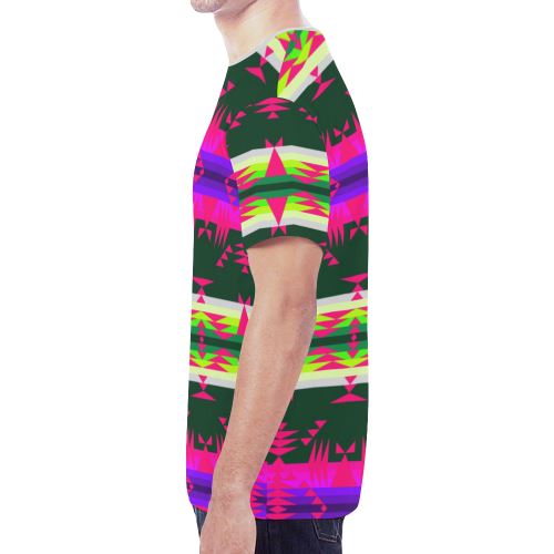 Between the Mountains Deep Lake Sunset New All Over Print T-shirt for Men (Model T45) New All Over Print T-shirt for Men (T45) e-joyer