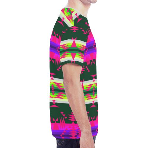 Between the Mountains Deep Lake Sunset New All Over Print T-shirt for Men (Model T45) New All Over Print T-shirt for Men (T45) e-joyer