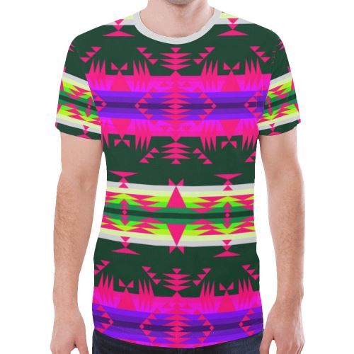 Between the Mountains Deep Lake Sunset New All Over Print T-shirt for Men (Model T45) New All Over Print T-shirt for Men (T45) e-joyer