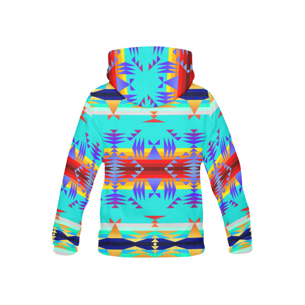 Between the Mountains Fire All Over Print Hoodie for Kid (USA Size) (Model H13) All Over Print Hoodie for Kid (H13) e-joyer