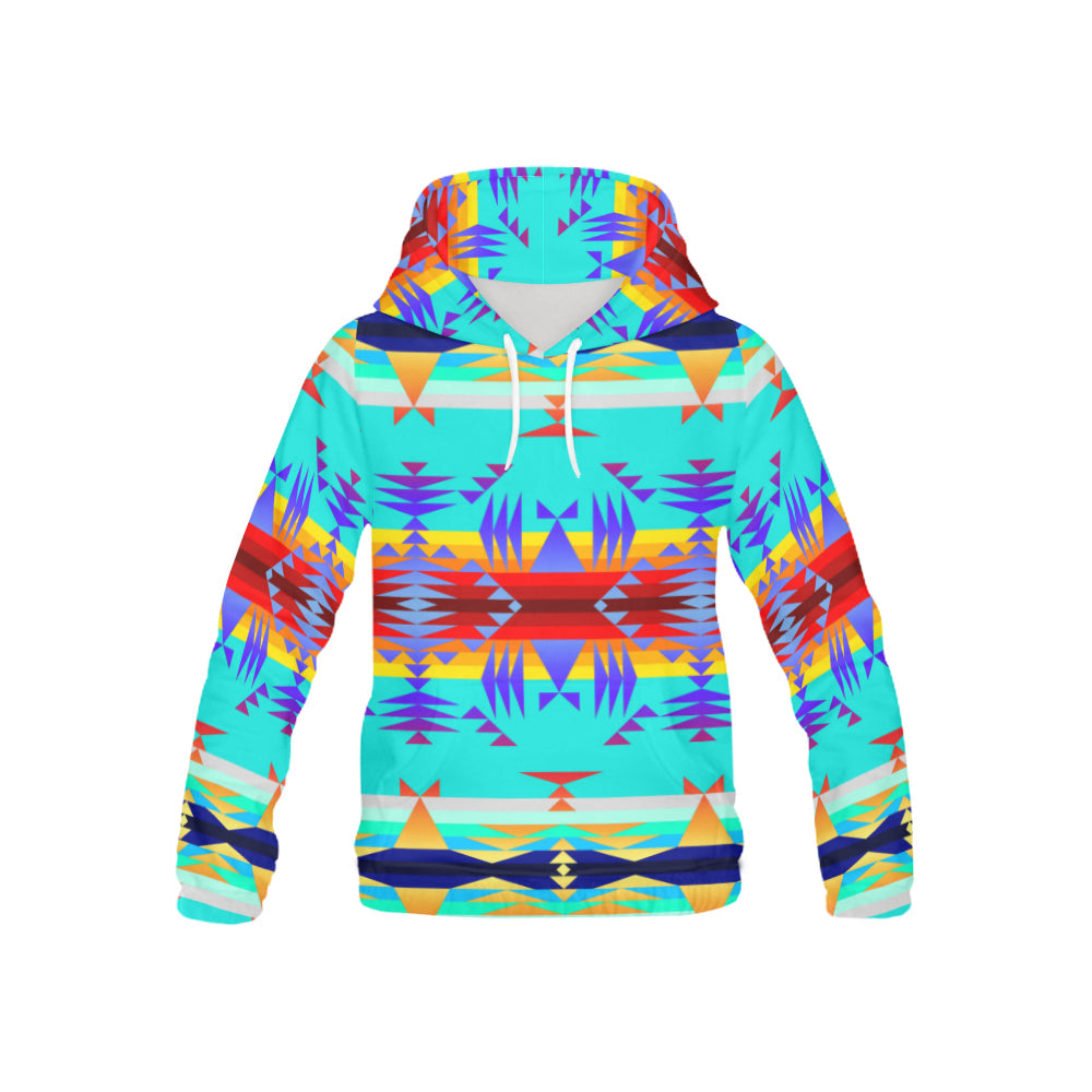 Between the Mountains Fire All Over Print Hoodie for Kid (USA Size) (Model H13) All Over Print Hoodie for Kid (H13) e-joyer