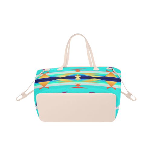 Between the Mountains Fire Clover Canvas Tote Bag (Model 1661) Clover Canvas Tote Bag (1661) e-joyer