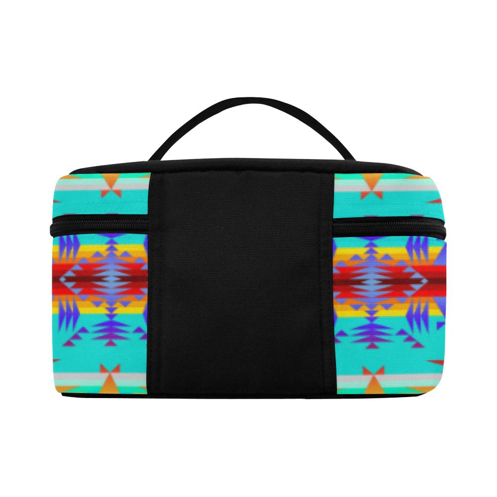 Between the Mountains Fire Cosmetic Bag/Large (Model 1658) Cosmetic Bag e-joyer
