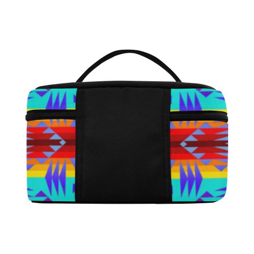 Between the Mountains Fire Cosmetic Bag/Large (Model 1658) Cosmetic Bag e-joyer