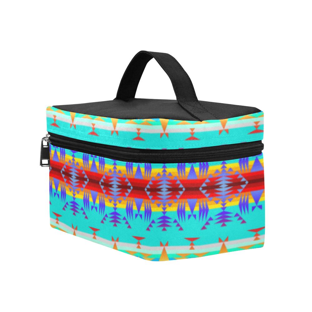 Between the Mountains Fire Cosmetic Bag/Large (Model 1658) Cosmetic Bag e-joyer
