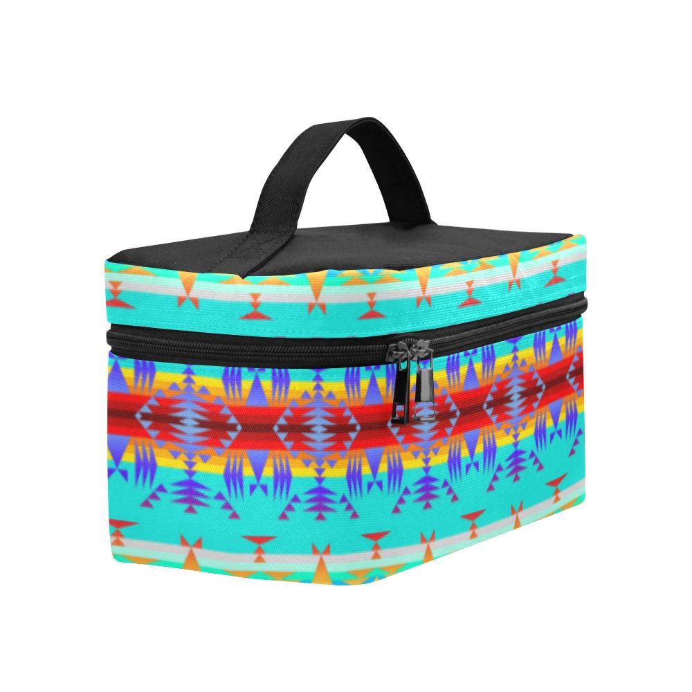 Between the Mountains Fire Cosmetic Bag/Large (Model 1658) Cosmetic Bag e-joyer