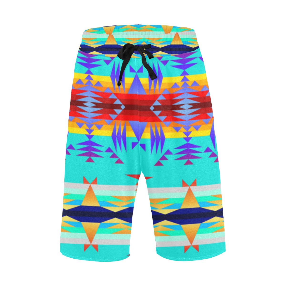 Between the Mountains Fire Men's All Over Print Casual Shorts (Model L23) Men's Casual Shorts (L23) e-joyer