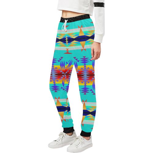 Between the Mountains Fire Women's All Over Print Sweatpants (Model L11) Women's All Over Print Sweatpants (L11) e-joyer