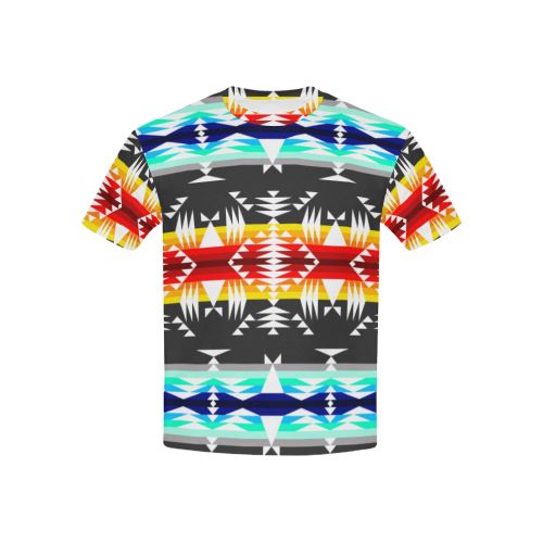 Between the Mountains Gray All Over Print T-shirt for Kid (USA Size) (Model T40) All Over Print T-shirt for Kid (T40) e-joyer