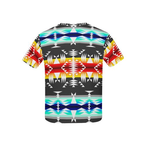 Between the Mountains Gray All Over Print T-shirt for Kid (USA Size) (Model T40) All Over Print T-shirt for Kid (T40) e-joyer