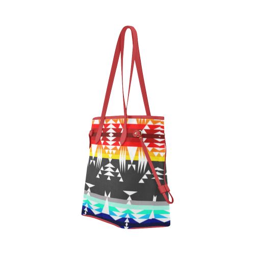 Between the Mountains Gray Clover Canvas Tote Bag (Model 1661) Clover Canvas Tote Bag (1661) e-joyer