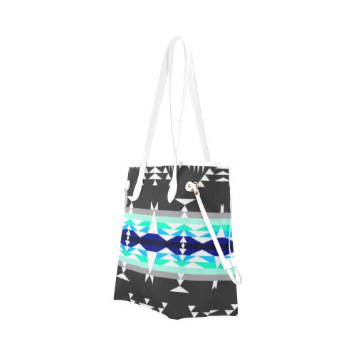 Between the Mountains Gray Clover Canvas Tote Bag (Model 1661) Clover Canvas Tote Bag (1661) e-joyer