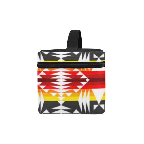 Between the Mountains Gray Cosmetic Bag/Large (Model 1658) Cosmetic Bag e-joyer