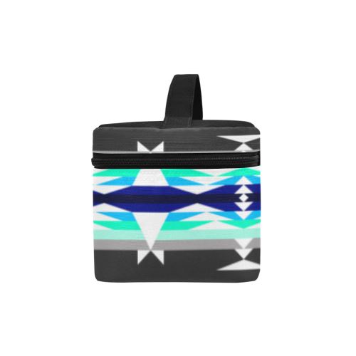 Between the Mountains Gray Cosmetic Bag/Large (Model 1658) Cosmetic Bag e-joyer