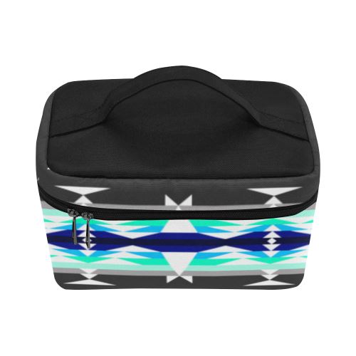 Between the Mountains Gray Cosmetic Bag/Large (Model 1658) Cosmetic Bag e-joyer