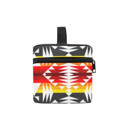 Between the Mountains Gray Cosmetic Bag/Large (Model 1658) Cosmetic Bag e-joyer