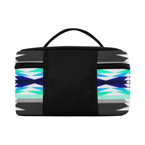 Between the Mountains Gray Cosmetic Bag/Large (Model 1658) Cosmetic Bag e-joyer