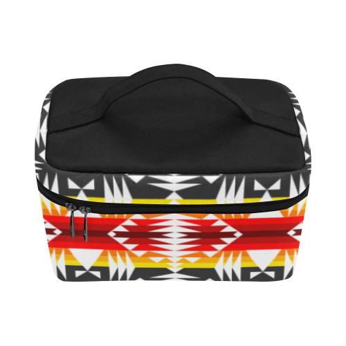 Between the Mountains Gray Cosmetic Bag/Large (Model 1658) Cosmetic Bag e-joyer