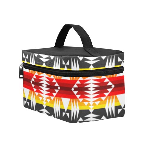 Between the Mountains Gray Cosmetic Bag/Large (Model 1658) Cosmetic Bag e-joyer