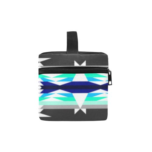 Between the Mountains Gray Cosmetic Bag/Large (Model 1658) Cosmetic Bag e-joyer