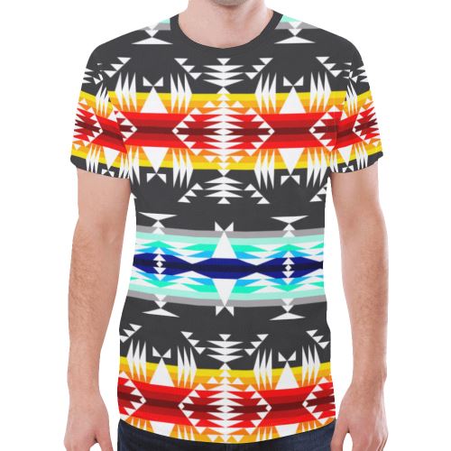 Between the Mountains Gray New All Over Print T-shirt for Men (Model T45) New All Over Print T-shirt for Men (T45) e-joyer