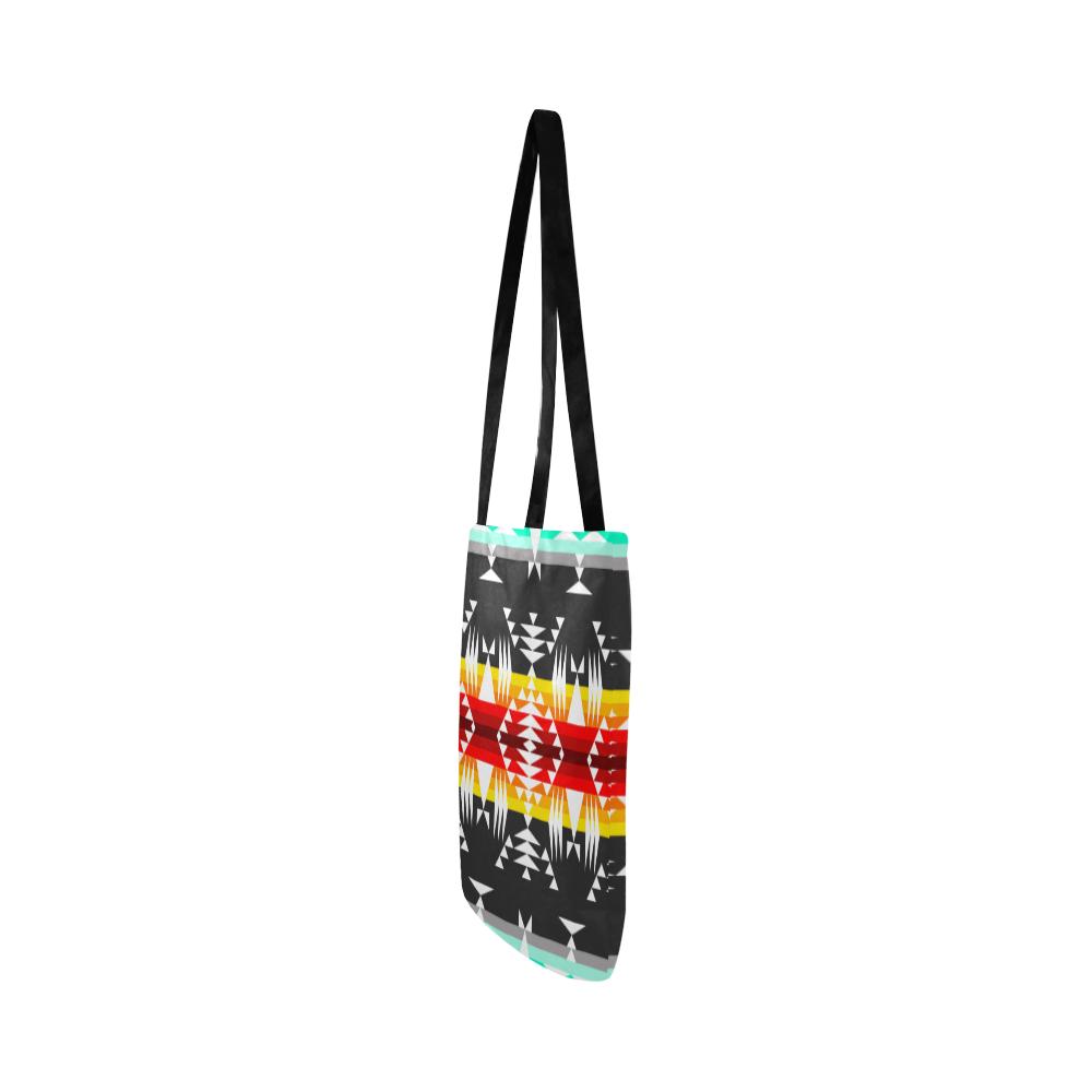 Between the Mountains Gray Reusable Shopping Bag Model 1660 (Two sides) Shopping Tote Bag (1660) e-joyer