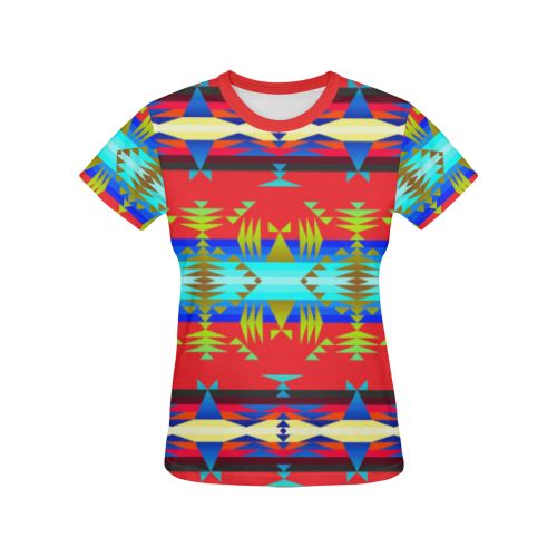 Between the Mountains Greasy Sierra All Over Print T-shirt for Women/Large Size (USA Size) (Model T40) All Over Print T-Shirt for Women/Large (T40) e-joyer