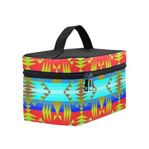 Between the Mountains Greasy Sierra Cosmetic Bag/Large (Model 1658) Cosmetic Bag e-joyer