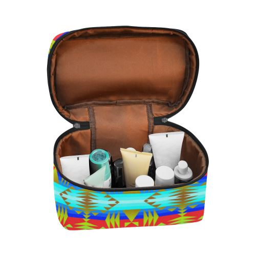 Between the Mountains Greasy Sierra Cosmetic Bag/Large (Model 1658) Cosmetic Bag e-joyer